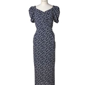 【試着のみ・美品】Cherry Pattern Cache-Coeur One-Piece Mサイズ navy