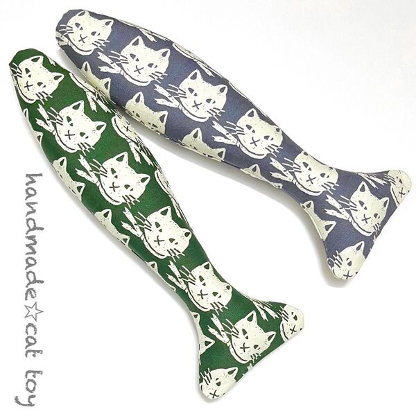 猫おもちゃ cat☆kicker 魚 30cm 2個セット けりけり 猫用ぬいぐるみ キャットキッカー