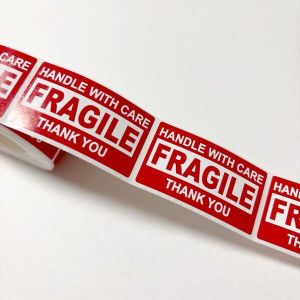 ケアシール FRAGILE フラジール 100片 ホワイト