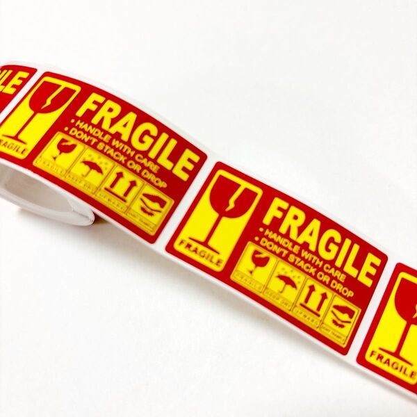 ケアシール FRAGILE フラジール 70片 イエロー