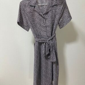 as know as pinky ワンピース 花柄 ミニ丈 開襟シャツ