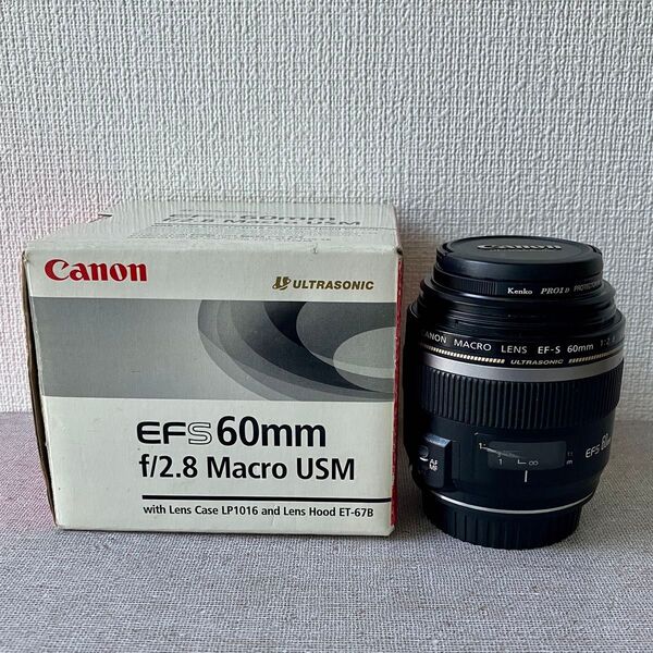 【USED】Canon マクロレンズ EFS60mm f/2.8 Macro 箱付 キャノン USM