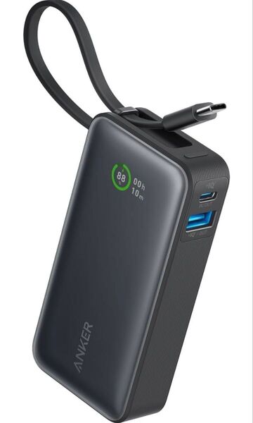 Anker Nano Power Bank 30W Built-In USB-C Cable ブラック