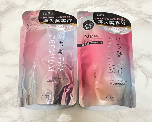 いち髪 プレミアム シルキースムース シャンプー & トリートメント セット 詰め替え