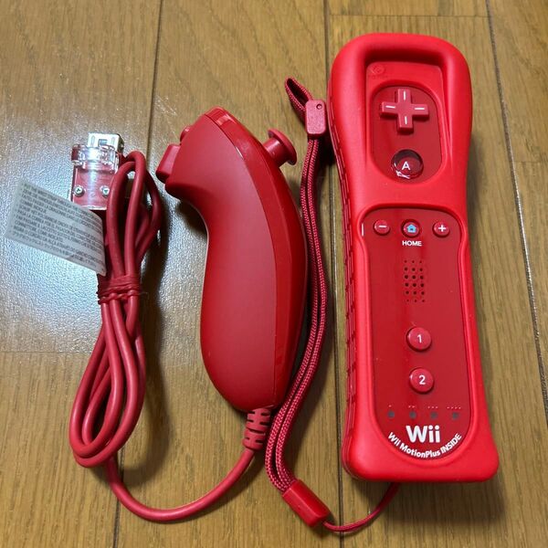 wiiリモコンプラス ヌンチャク 赤 レッド