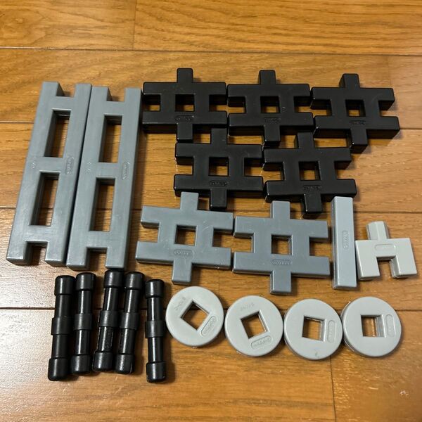 学研ニューブロック はしご 基本ブロック タイヤ グレー ブラック 黒