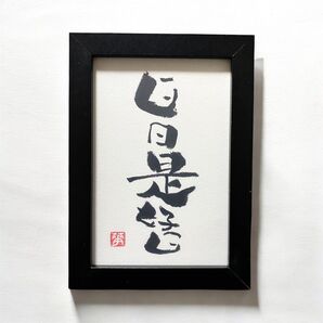 筆文字 アート ギフト 日日是好日 禅