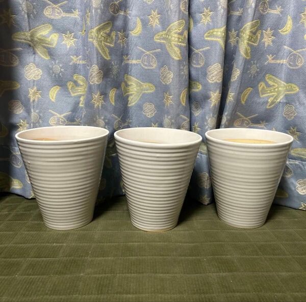 格安!横シマストライプ 陶器鉢 3個 植木鉢 胡蝶蘭鉢 胡蝶蘭株苗 コチョウラン 化粧鉢 鉢カバー 観葉植物 洋ラン 洋蘭