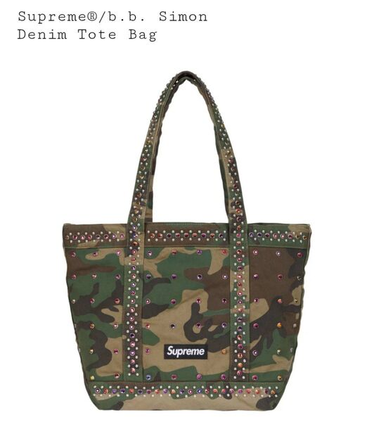 Supreme × b.b. Simon Denim Tote Bag "Woodland Camo" トートバッグ シュプリーム