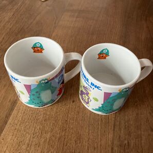 ディズニーランド モンスターズインク ライド&ゴーシーク マイクワゾースキー サリー マグカップ 2個セット 陶器製