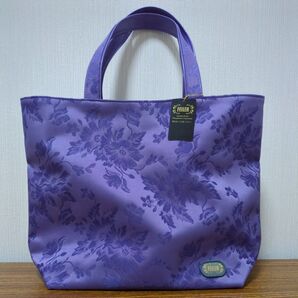 【未使用】FEILER フェイラー ジャカード トートバッグ 花柄 パープル