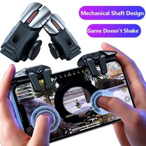 【新品】スマホ ゲームコントローラー 4つボタン式 Android iPhone 対応 ケース付き