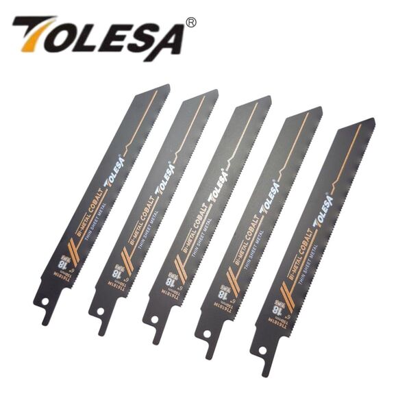 【新品】TOLESA レシプロソー セーバーソー 金属用 M42 バイメタル コバルト 替刃 18山 150mm 5本セット