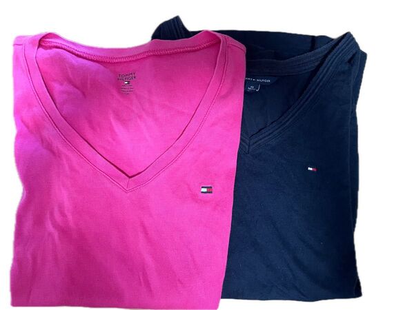 トミーヒルフィガー Tシャツ 半袖 2枚セット トップス Tommy Hilfiger S XS