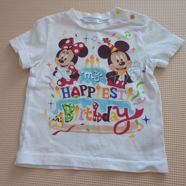ディズニーリゾート ミッキー ミニー バースデー Tシャツ 90 男の子 女の子 半袖 子供服 ベビー服
