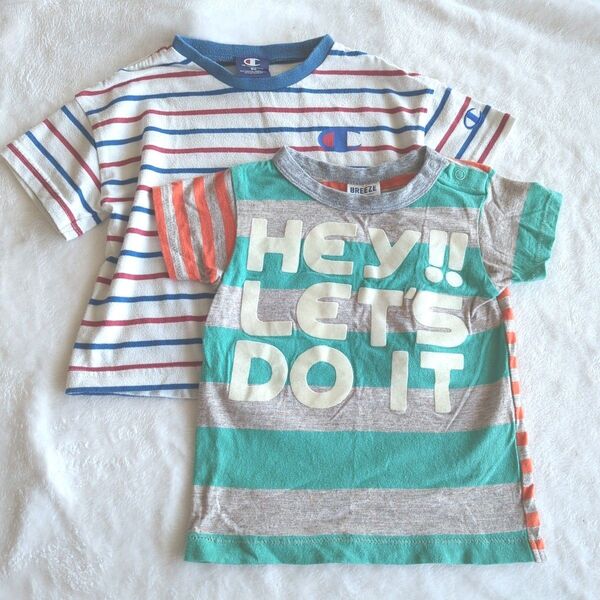 Tシャツ2枚セット ベビー服 まとめ売り 半袖 90 95 男の子 女の子 チャンピオン BREEZE