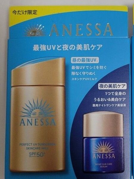 アネッサ パーフェクトUV スキンケアミルク NA トライアルセット b ナイトサンケア美容液 日焼け止め用乳液