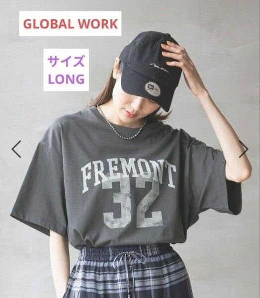 GLOBAL WORK ヘビロッTEEワイドプリント半袖