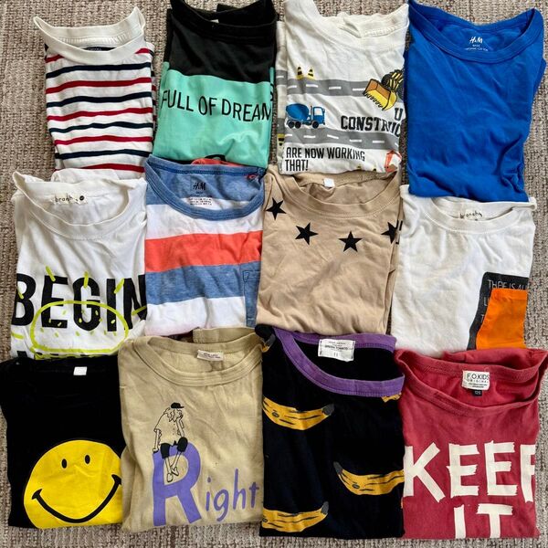 Tシャツ 12枚セット 120cm まとめ売り 男の子 エフオーキッズ H&M