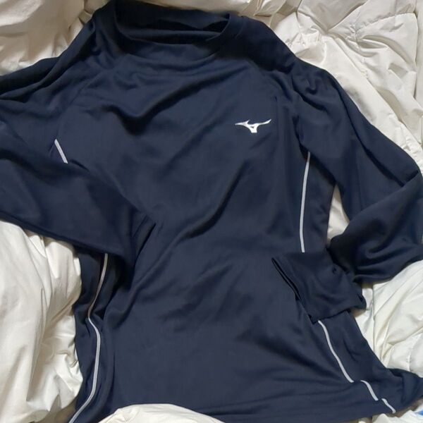 【新品】ミズノ ラッシュガード 150cm UVカット 水陸 ネイビー MIZUNO