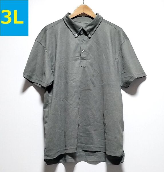 美品 TECHNO FIBER ★メンズ3L★ ドライ 半袖ポロシャツ 半袖Tシャツ 半袖シャツ スポーツ クールビズ ビズポロ