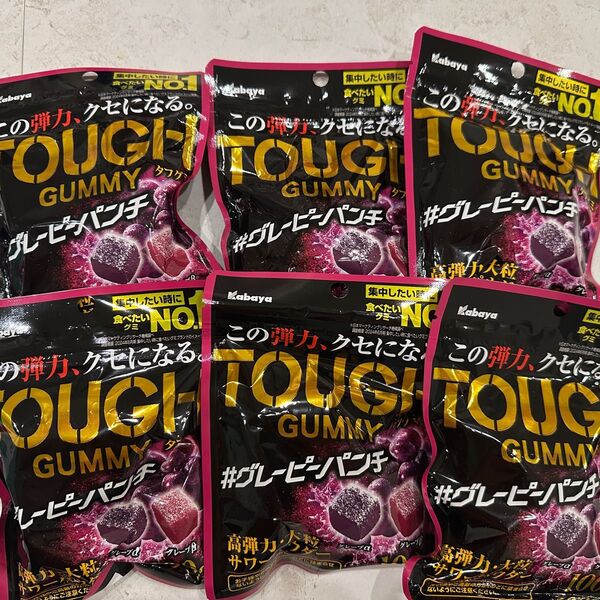 Kabaya タフグミ グレーピーパンチ6袋セット
