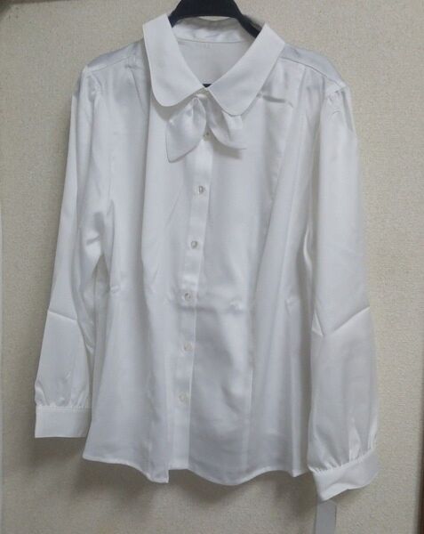 長袖ブラウス ワイシャツ 事務服 白 6L ホワイト