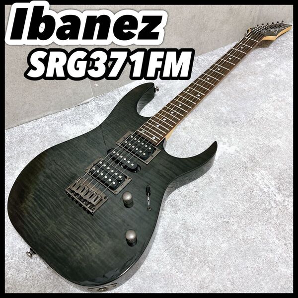 Ibanez アイバニーズ SRG371FM エレキギター 杢目 黒 ストラト RG series シリーズ かっこいい