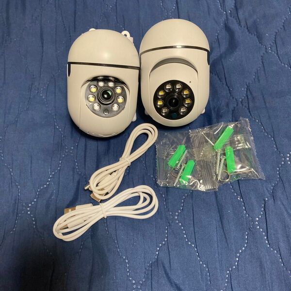 200万画素1080PワイヤレスFHDPTZ Wi-Fi防犯カメラ 2台セット