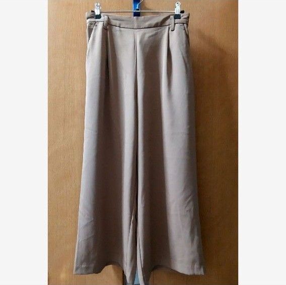 Honeys GLACIER ワイドパンツ ブラウン Lサイズ 股下55cm 555-73-9714