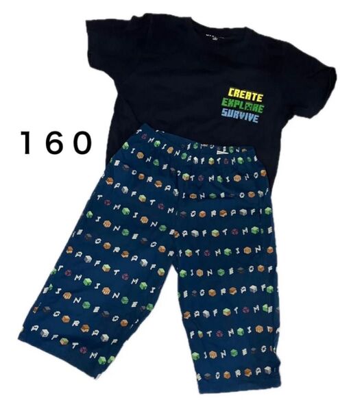 Tシャツとステテコのセット 160 cm 紺色 ユニクロ 大人のSサイズの方でも? 半袖