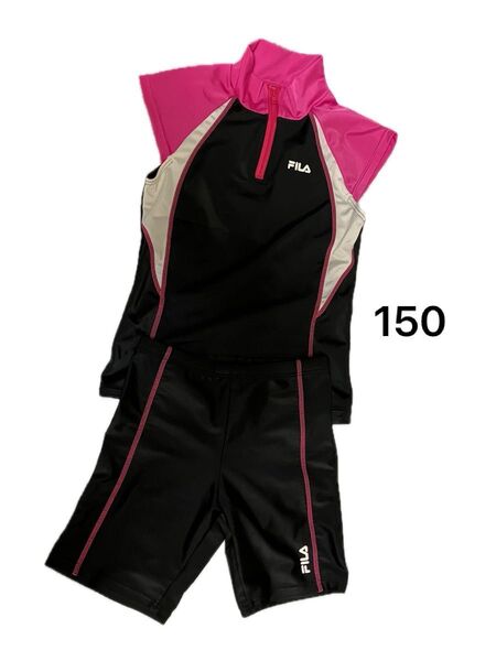 セパレート 水着 FILA 150cm 140cm 黒 ピンク
