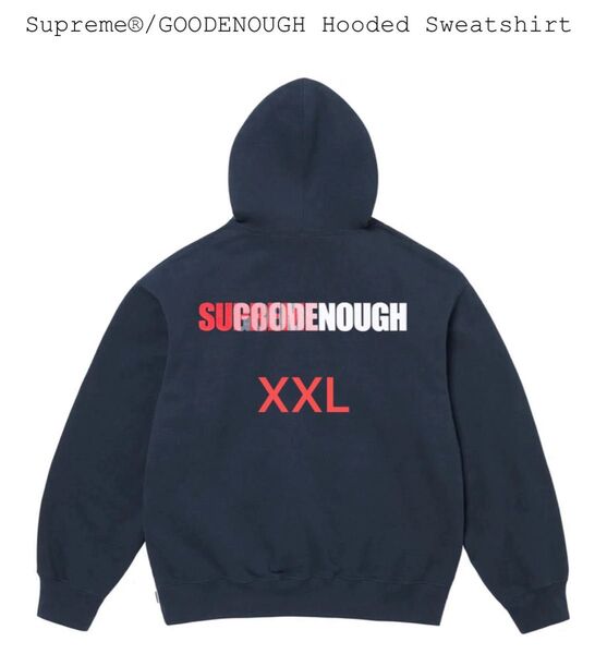 Supreme x GOODENOUGH Hooded Sweatshirt navy XXL