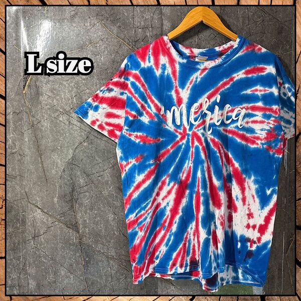 タイダイ tシャツ US古着 半袖 L