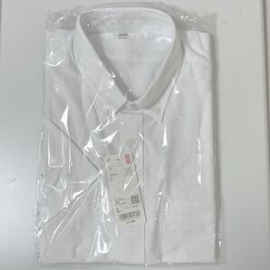 【新品・未開封】ユニクロ メンズ 半袖ワイシャツ L 白 ドライイージーケア シャツ 通勤 ビジネス用 夏服