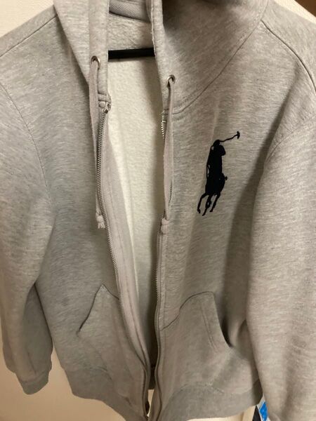 POLO RALPH LAUREN ジップアップパーカー グレー
