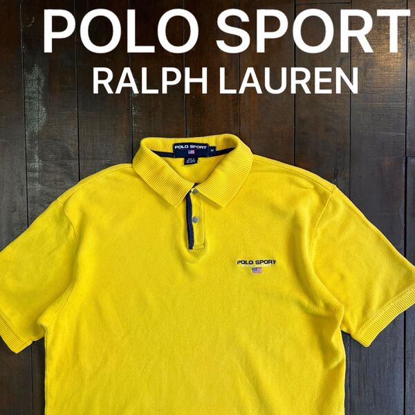 【POLO SPORT RALPH LAUREN ポロスポーツラルフローレン】ポロシャツ 90s y2k ユニセックス イエロー