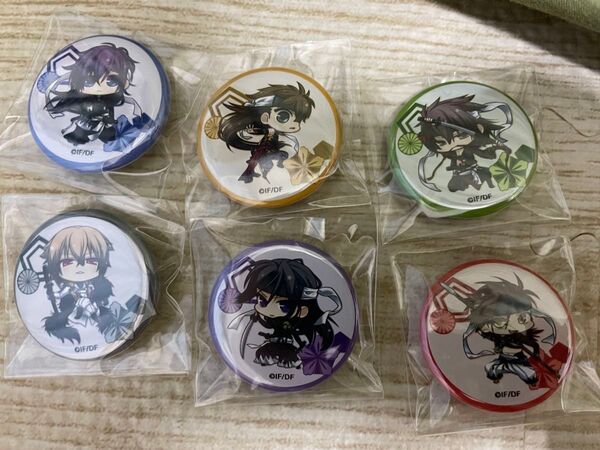 薄桜鬼 非売品ハピタスバッグ購入特典缶バッジ 未開封 土方歳三 斎藤一 沖田総司 原田左之助 藤堂平助 風間千景 まとめ売り