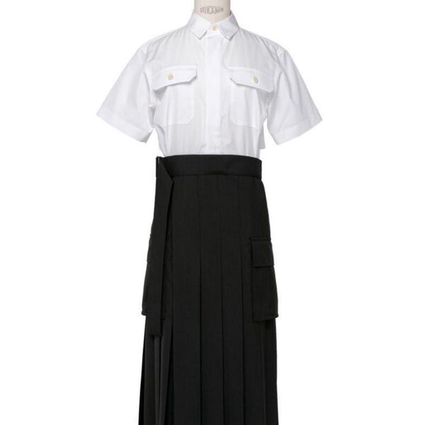 sacai Thomas Mason Cotton Poplin x Suiting Dress2023ss ワンピース 半袖