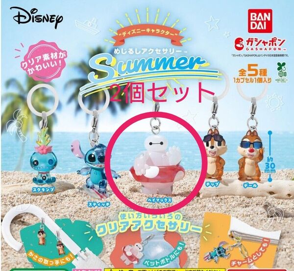 ディズニー☆めじるしアクセサリーSummer☆ベイマックス2個セット