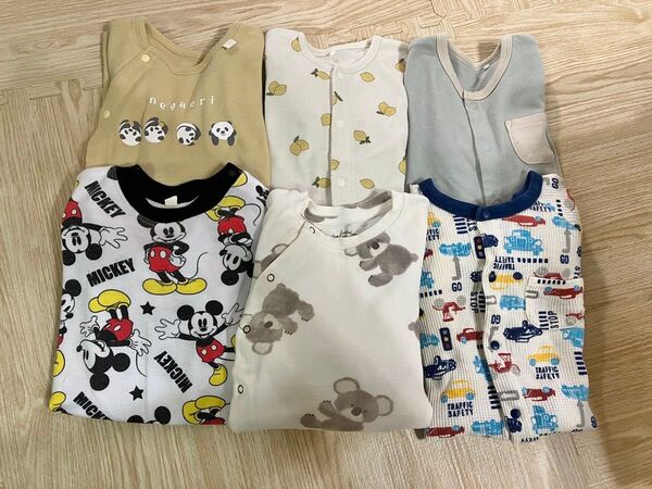 ベビー服(ロンパース60㎝〜80㎝)6着まとめ売り