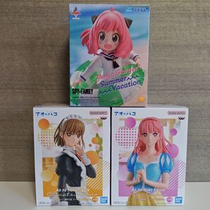 【未開封】プライズフィギュア/SPY×FAMILY アーニャ/アオのハコ 鹿野千夏/蝶野雛/文化祭ver./3点セット/まとめ売り