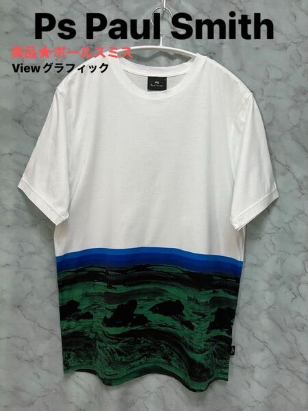 美品★Ps Paul Smith ピーエス ポールスミス ViewグラフィックTシャツ L メンズ&レディース