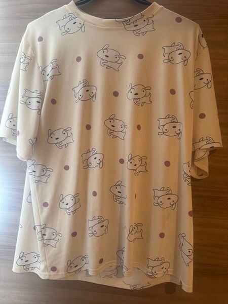 中古 クレヨンしんちゃん シロ ルームウェア パジャマ 上下セット 黄色 イエロー 半袖 短パン