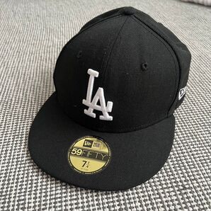 ニューエラ ドジャース 帽子 黒 キャップ つば裏 Dodgers 大谷翔平