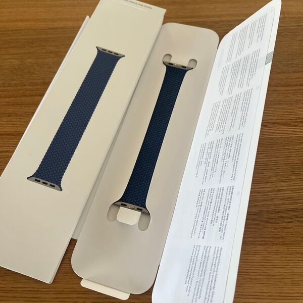 美品 Apple Watchブレイデッドソロループ アトランティックブルー