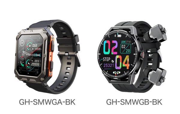 スマートウォッチ 2個セット GH-SMWGA-BK GH-SMWGB-BK 箱無し 未使用 充電器あります!