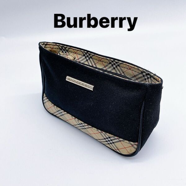 BURBERRY ポーチ ノバチェック ブラック 化粧ポーチ 小物入れ