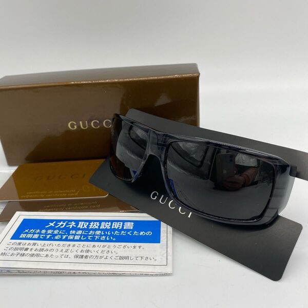 GUCCI メガネ ブラック サングラス グッチ 男女兼用 箱付き