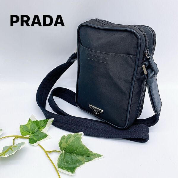 【希少】PRADA プラダ ナイロン 斜め掛け ショルダーバッグ ペン差し収納